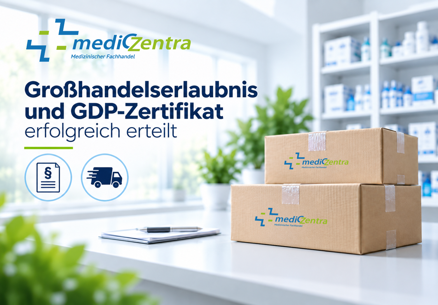 Großhandelserlaubnis und GDP-Zertifikat erfolgreich erteilt